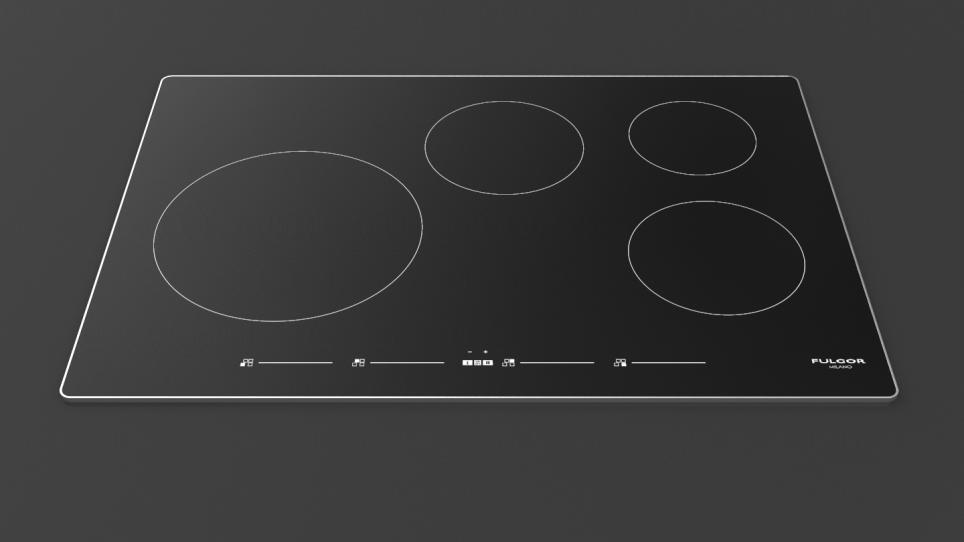 30" INDUCTION COOKTOP WITH BRUSHED ALUMINUM TRIM Fulgor Milano